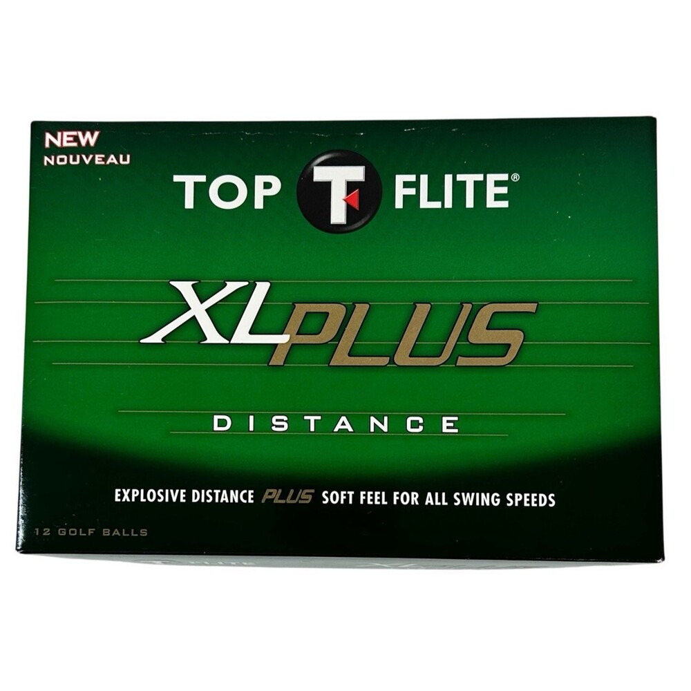 TOP FLITE XL Plus Distance Golf Balls Long Explosive Soft Feel Swing Speeds 12pk
